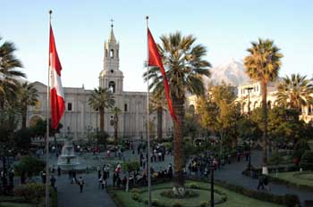 Plaza de Armas en Arequipa, Perú