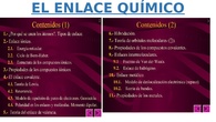ENLACE QUÍMICO- 2º BACH