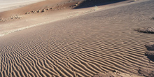 Ondulaciones de arena en escorzo, Namibia