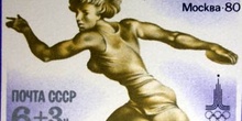 Sello conmemorativo de los Juegos Olímpicos Moscú 80