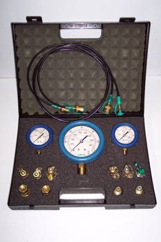 Manómetros y racores de presión hidráulica