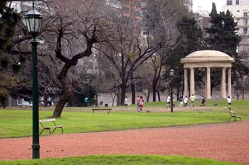 Parque del barrio de Palermo, Buenos Aires, Argentina