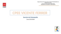 Equipo de Orientación. CPEE Vicente Ferrer