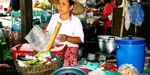 Puesto de productos thai, Tailandia