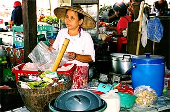 Puesto de productos thai, Tailandia