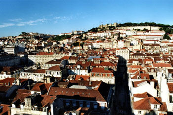 Lisboa vista desde Santa Justa, Portugal