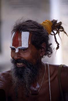 Sadhu en el Templo de Brahma, Pushkar, India
