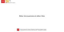 Editor de ecuaciones en editor Atto