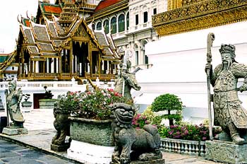 Esculturas en Palacio Real, Bangkok, Tailandia