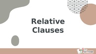 Relative Clauses