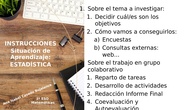 INICIO-INSTRUCCIONES-ESPACIO DE APRENDIZAJE-ESTADÍSTICA