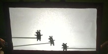Cuento de los tres cerditos. Teatro de sombras