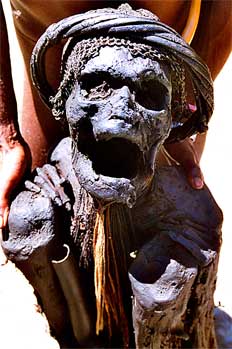 Detalle de momia, Irian Jaya, Indonesia