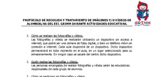PROTOCOLO DE RECOGIDA Y TRATAMIENTO DE IMÁGENES Y/O VÍDEOS DE ALUMNOS/AS DEL EEI. GRIMM DURANTE ACTIVIDADES EDUCATIVAS