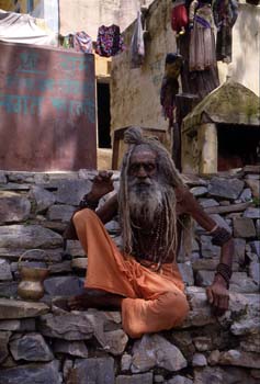 Sadhu (santón o asceta) en Ajmer, India