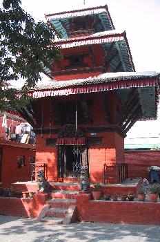 Pagoda en la plaza del Palacio de los Reyes Malla, Katmandú, Nep