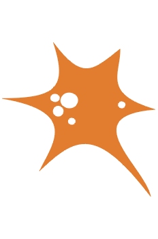 Globo naranja explotando