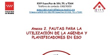 Anexo 2. Pautas para la utilización de la agenda en ESO