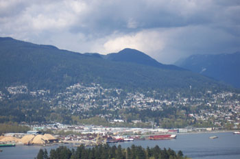 Vista del norte de Vancouver,Canada