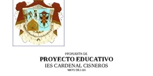 Propuesta de Proyecto Educativo de Centro IES Cardenal Cisneros