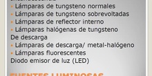 tipos de lámparas. iluminación