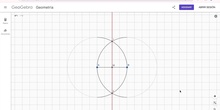 Construcción de mediatriz en GeoGebra