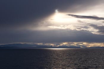 Puesta de sol, Estrecho de Georgia, Victoria