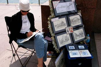 Vendedora de dibujos, Australia