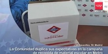 Se duplica el número de lotes de material escolar recogidos en Metro