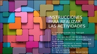 Instrucciones Situación de Aprendizaje