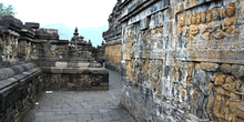 Corredor, Templo Borobudur, Jogyakarta, Indonesia