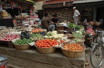 Vendedor de verduras, Katmandú, Nepal