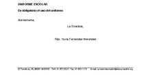 Circular Informativa de la dirección del centro