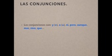 6º lengua las conjunciones