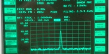 Portadora de radiofrecuencia en analizador de espectros