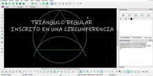 Triángulo y hexágono inscritos en una circunferencia LIBRECAD <span class="educational" title="Contenido educativo"><span class="sr-av"> - Contenido educativo</span></span>