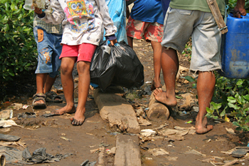 Recolectores de plástico, Jakarta, Indonesia