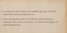 PRIMARIA - 5º - DIVISORES DE UN NÚMERO - MATEMÁTICAS - FORMACIÓN