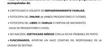 Documentación solicitada por el SAE Usera primer ciclo 