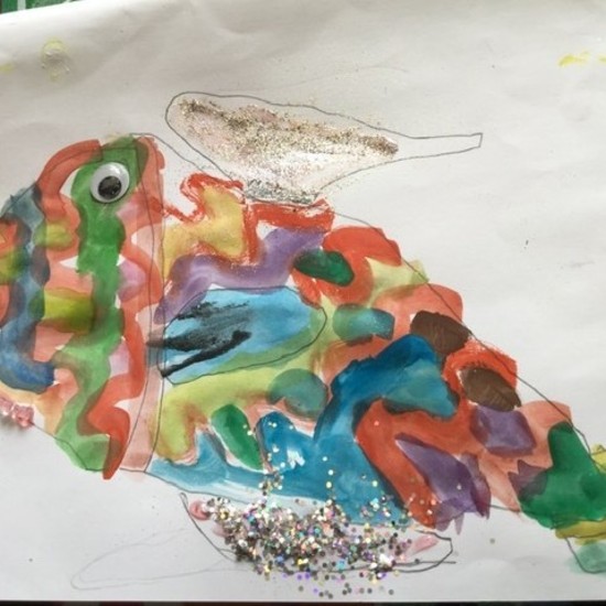 Dibujo rainbow fish 