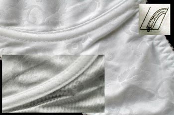 Confección de vaina para aro de sostén