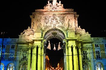 Puerta de la Plaza del Comercio, Lisboa, Portugal