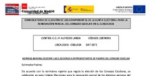 NORMAS GENERALES SOBRE LAS ELECCIONES A REPRESENTANTES DE PADRES DEL CONSEJO ESCOLAR
