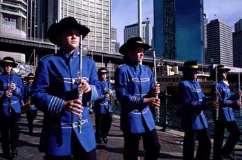 Desfile de una banda de música