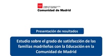 Resultados Encuesta familias sobre Educación en Madrid