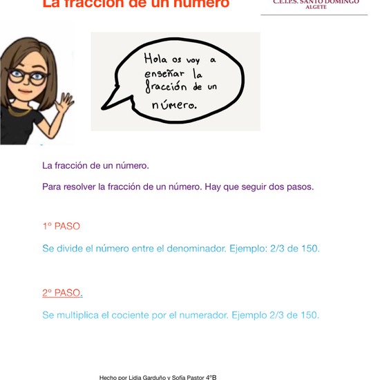 LA FRACCIÓN DE UN NÚMERO