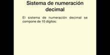 4º Matemáticas T1-1 Sistema de numeración decimal.