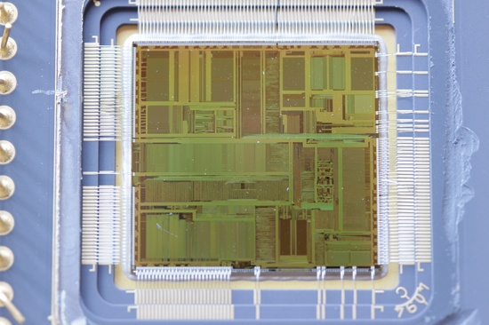 Oblea de un microprocesador Pentium