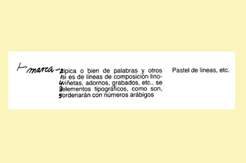 Signo de corrección: pastel de líneas