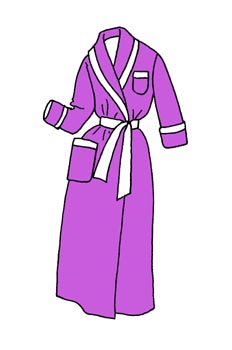 Bata de casa con cuello smoking